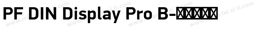 PF DIN Display Pro B字体转换